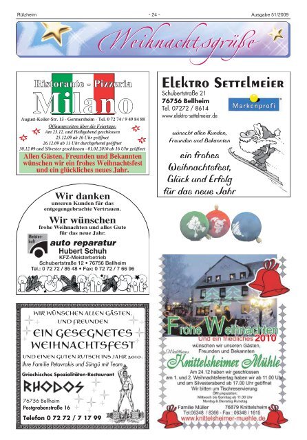 Dienstzeiten an Weihnachten/ Silvester - Verbandsgemeinde ...