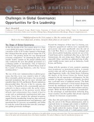 Challenges in Global Governance - The Stanley Foundation