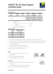 SUNTUF® 76 / 18 (Greca/Trapeze) Installation Guide