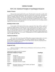 Statistical Principles in Psychological Research