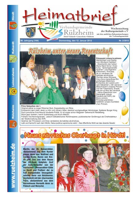 Hinweis In Eigener Sache Verbandsgemeinde Rulzheim