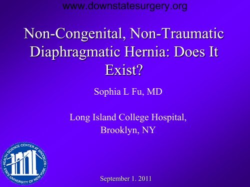 Non-Congenital, Non-Traumatic Diaphragmatic Hernia: Does It Exist?