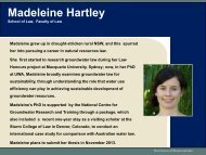 Madeleine Hartley - The UWA Institute of Agriculture - The University ...