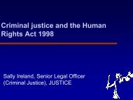 Criminal Justice and the HRA