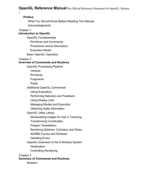 OpenGL Reference ManualThe Official Reference ... - Niksula