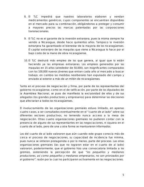 Impactos del TLC en Nicaragua.pdf - CISAS | Centro de InformaciÃ³n ...