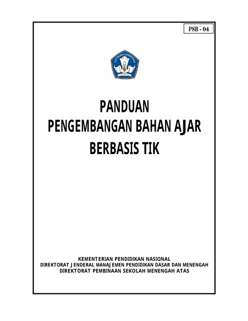Panduan Pengembangan Bahan Ajar Berbasis Tik