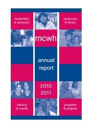 annual report - Multicultural Centre for Women's Health