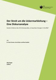 Streit um die Uckermarkleitung - beim UnabhÃ¤ngigen Institut fÃ¼r ...