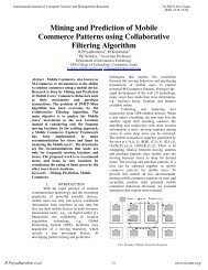 Mining and Prediction of Mobile Commerce Patterns using ... - ijcsmr