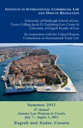 Summer 2013 Zagreb and Zadar, Croatia - Touro Law Center