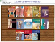 anatomy & embryology bookshelf - Lippincott Williams & Wilkins