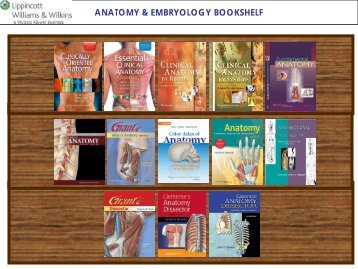 anatomy & embryology bookshelf - Lippincott Williams & Wilkins