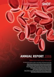 SHOT Report 2006 (pdf) - Serious Hazards of Transfusion