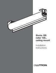 SivoiaÂ® QS roller 100TM ceiling mount Installation Instructions - Lutron