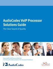 AudioCodes VoIP Processor Solutions Guide