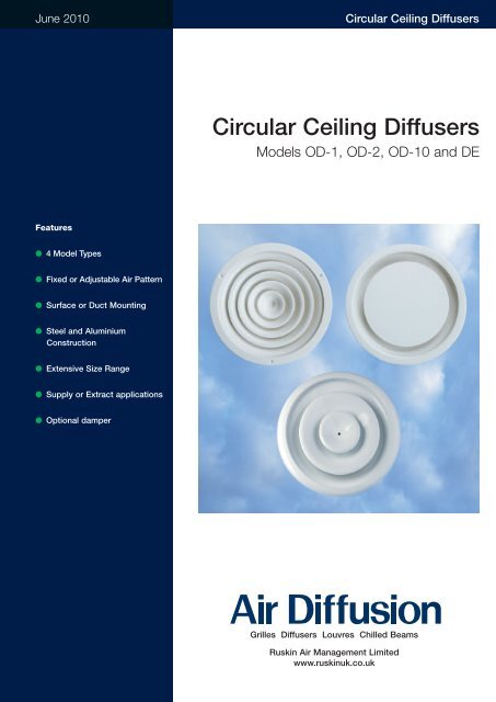 Circular Ceiling Diffusers - Air Diffusion