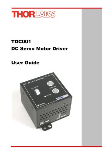 User manual for DC servo motor driver TDC001