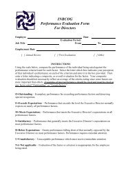 INRCOG Performance Evaluation Form For Directors - NADO.org