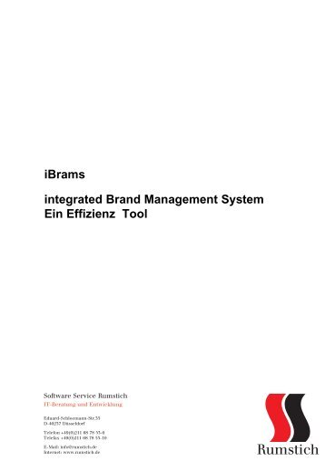 iBrams integrated Brand Management System Ein Effizienz Tool