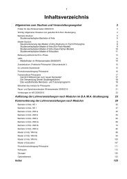 Allgemeines zum Studium und Veranstaltungsangebot