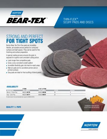 Bear-Tex Scuff Pads and Discs 8410 - Norton