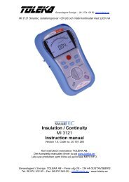 Insulation / Continuity MI 3121 Instruction manual - Toleka