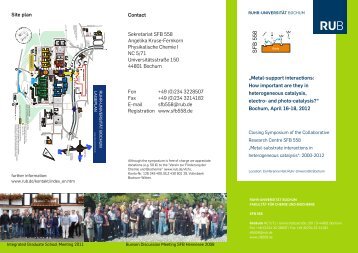 Site plan Contact Sekretariat SFB 558 Angelika Kruse-Fernkorn ...