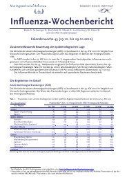 Influenza-Wochenbericht - Arbeitsgemeinschaft Influenza - RKI