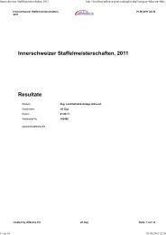 Innerschweizer Staffelmeisterschaften 2011 Rangliste