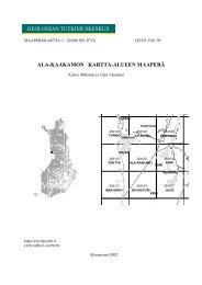 ala-kaakamon kartta-alueen maaperÃ¤ - Geologian tutkimuskeskus