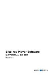 Blue-ray Player Software für DVC1000 und DVC 2000 - MacroSystem