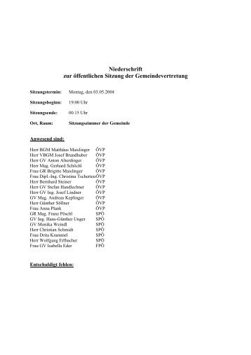 Tagesordnung - Mattsee