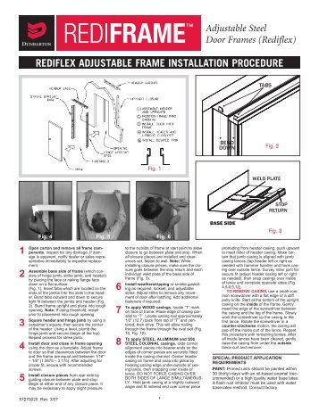 rediflex adjustable frame installation procedure - Bayer Built