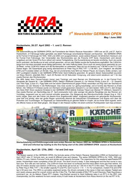 Newsletter Nr.1 2002 - HRA