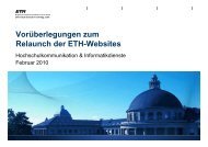 VorÃ¼berlegungen zum Relaunch der ETH-Websites - ITEK