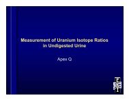 Measurement of Uranium Isotope Ratios in Undigested Urine