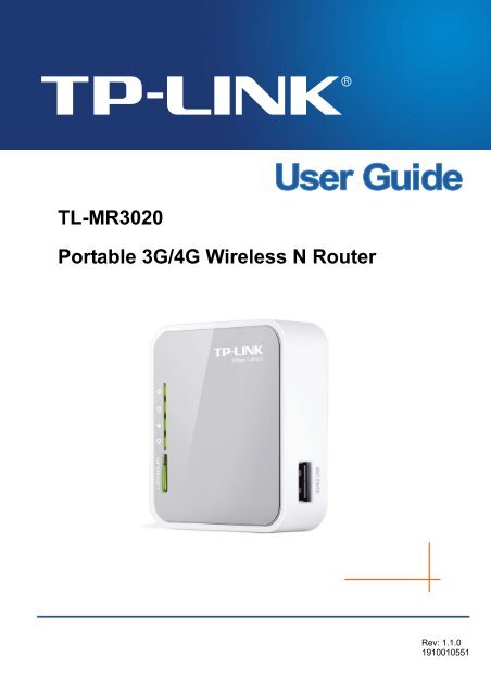 TL-MR3020 Portable 3G/4G Wireless N Router - TP-Link