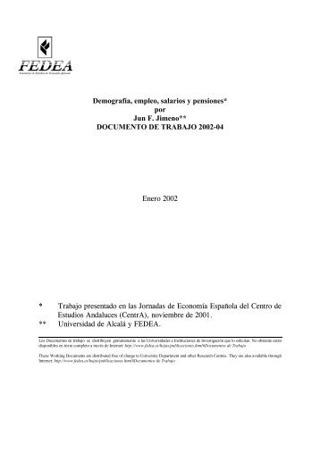 Pensiones - Documentos FEDEA