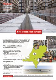 New warehouse in Oss! - Raben Logistics Polska