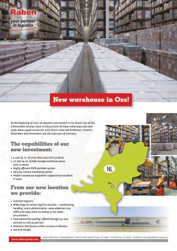 New warehouse in Oss! - Raben Logistics Polska