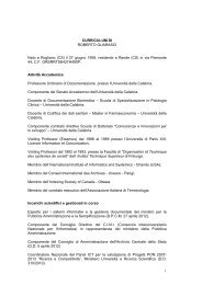 Curriculum - Facolta' di Scienze Politiche - UniversitÃ  della Calabria