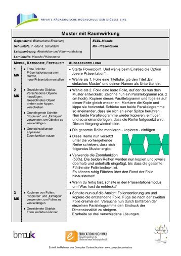 Muster mit Raumwirkung - Contests International