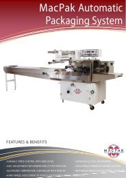 Automatic Packaging Machine front - Macadams