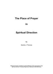 The Place of Prayer in Spiritual Direction - Spiritual Growth Ministries