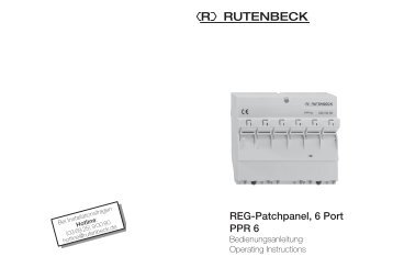 REG-Patchpanel, 6 Port PPR 6 - Rutenbeck