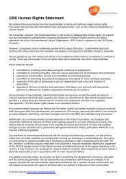 GSK Human Rights Statement