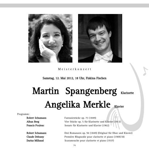 Martin Spangenberg Klarinette Angelika Merkle Klavier