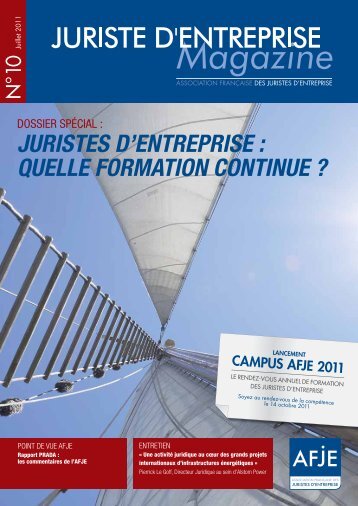 juristes d'entreprise : quelle formation continue - AFJE