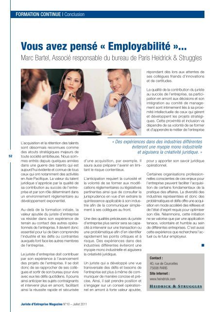 juristes d'entreprise : quelle formation continue - AFJE